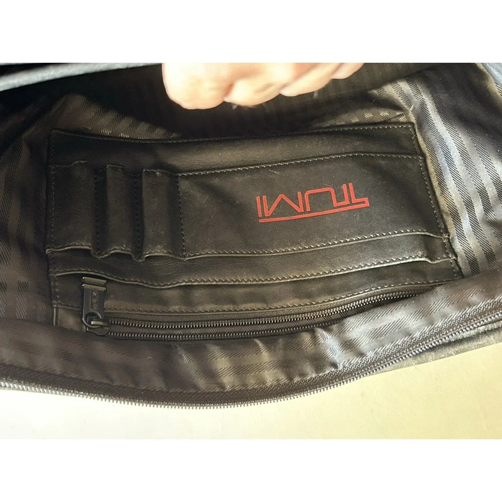 Tumi Alpha Black Napa Leather Briefcase Rare Vintage Piece Great Patina Attaché